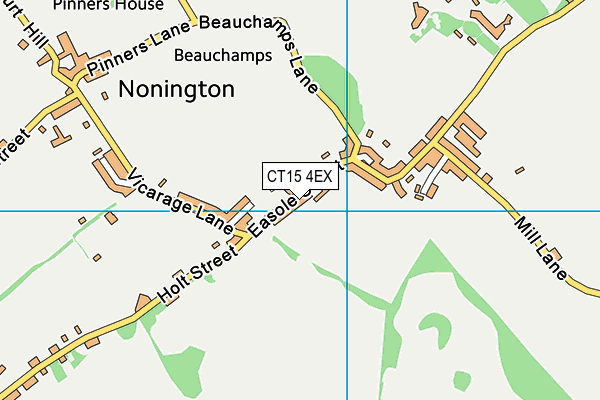 CT15 4EX map - OS VectorMap District (Ordnance Survey)