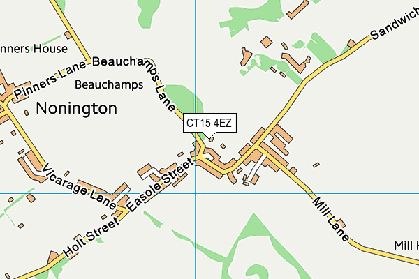 CT15 4EZ map - OS VectorMap District (Ordnance Survey)
