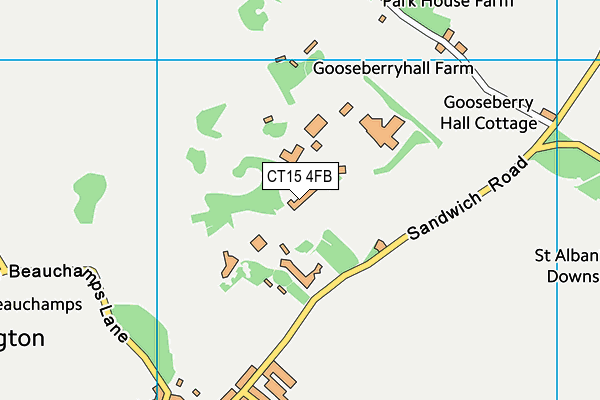 Beech Grove School map (CT15 4FB) - OS VectorMap District (Ordnance Survey)