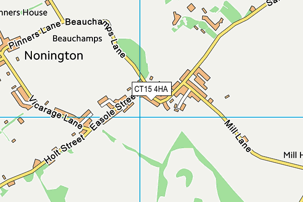 CT15 4HA map - OS VectorMap District (Ordnance Survey)