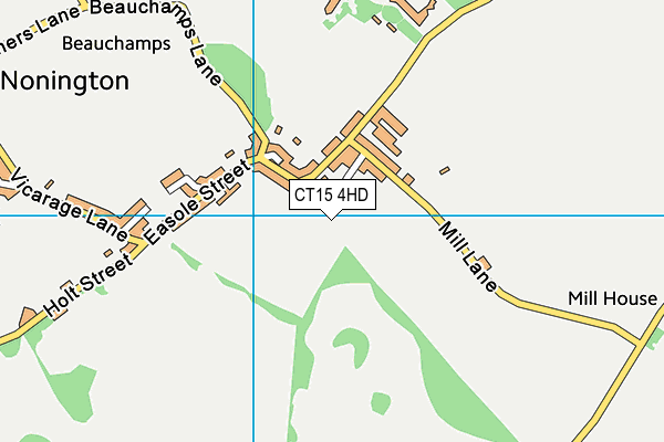 CT15 4HD map - OS VectorMap District (Ordnance Survey)