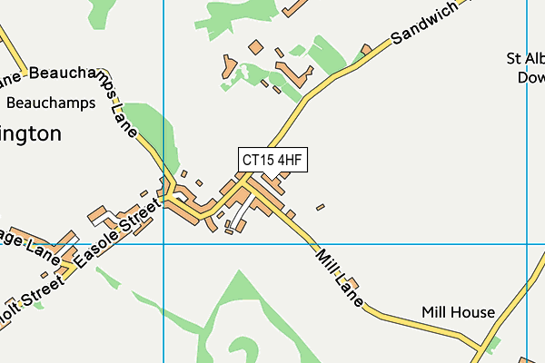 CT15 4HF map - OS VectorMap District (Ordnance Survey)