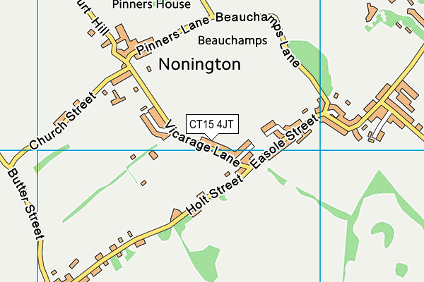 CT15 4JT map - OS VectorMap District (Ordnance Survey)