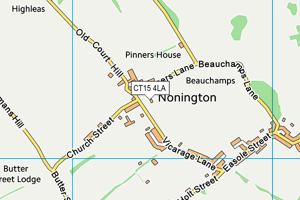 CT15 4LA map - OS VectorMap District (Ordnance Survey)