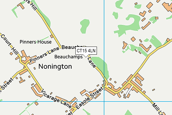CT15 4LN map - OS VectorMap District (Ordnance Survey)
