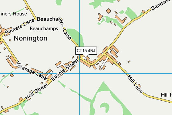 CT15 4NJ map - OS VectorMap District (Ordnance Survey)