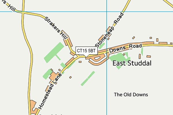 CT15 5BT map - OS VectorMap District (Ordnance Survey)