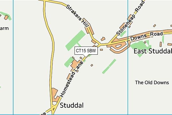 CT15 5BW map - OS VectorMap District (Ordnance Survey)