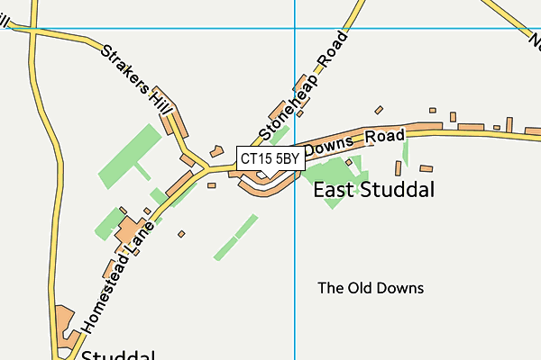 CT15 5BY map - OS VectorMap District (Ordnance Survey)