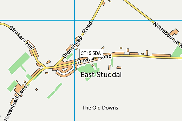 CT15 5DA map - OS VectorMap District (Ordnance Survey)