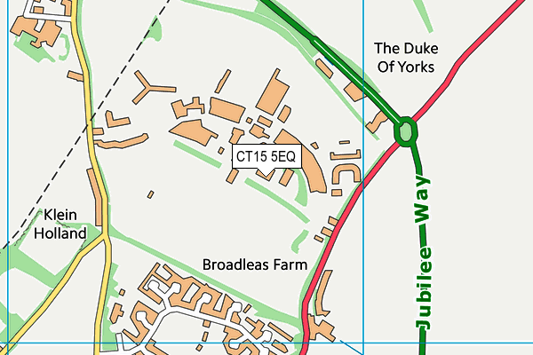 Duke of York's Royal Military School map (CT15 5EQ) - OS VectorMap District (Ordnance Survey)