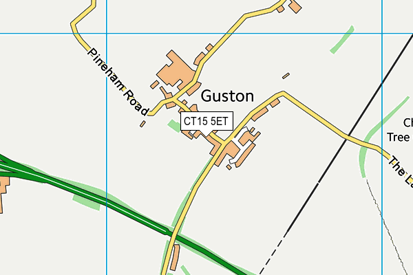 CT15 5ET map - OS VectorMap District (Ordnance Survey)