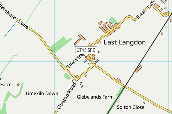 CT15 5FE map - OS VectorMap District (Ordnance Survey)