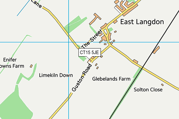 CT15 5JE map - OS VectorMap District (Ordnance Survey)