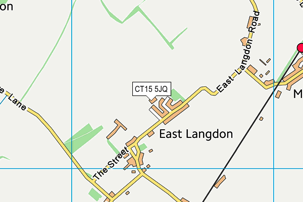 Langdon Primary School map (CT15 5JQ) - OS VectorMap District (Ordnance Survey)