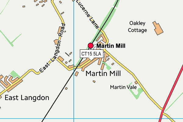 CT15 5LA map - OS VectorMap District (Ordnance Survey)