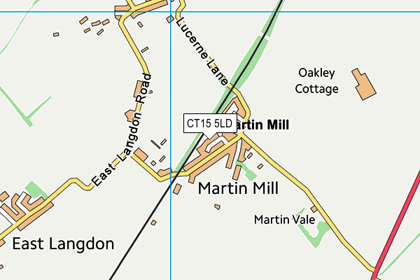 CT15 5LD map - OS VectorMap District (Ordnance Survey)