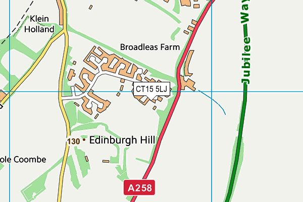 CT15 5LJ map - OS VectorMap District (Ordnance Survey)