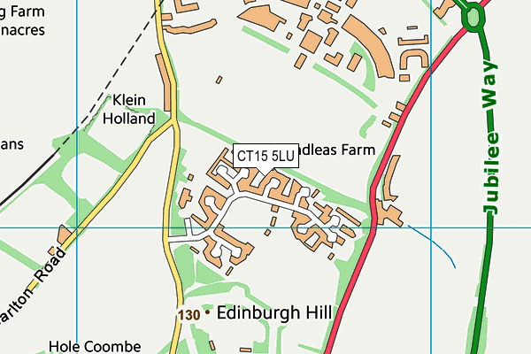 CT15 5LU map - OS VectorMap District (Ordnance Survey)