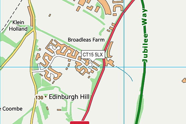 CT15 5LX map - OS VectorMap District (Ordnance Survey)