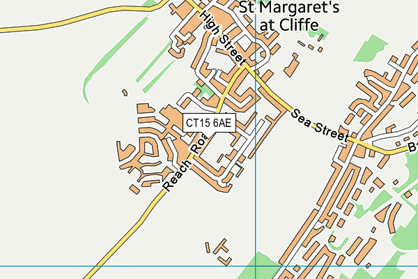 CT15 6AE map - OS VectorMap District (Ordnance Survey)