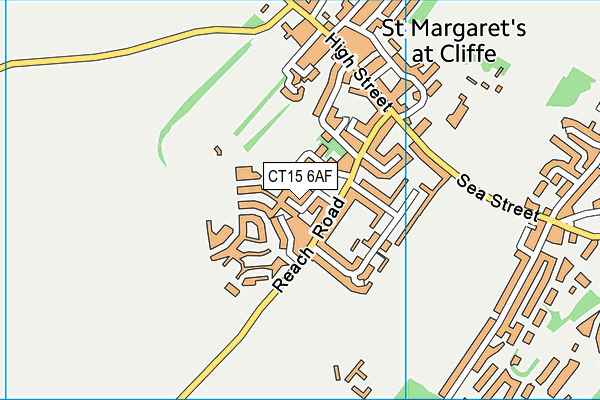 CT15 6AF map - OS VectorMap District (Ordnance Survey)