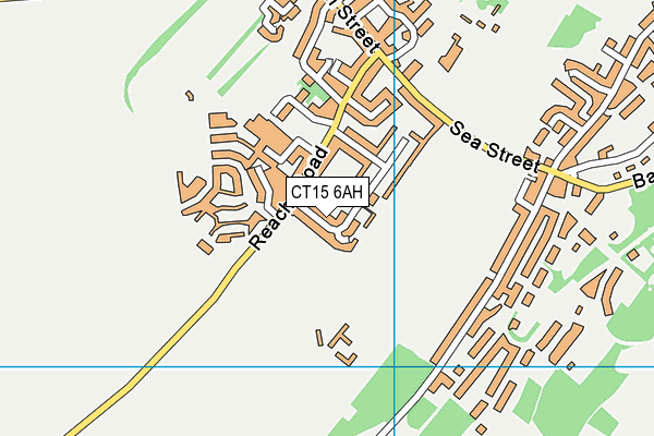 CT15 6AH map - OS VectorMap District (Ordnance Survey)