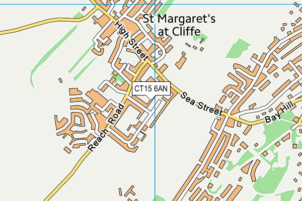 CT15 6AN map - OS VectorMap District (Ordnance Survey)
