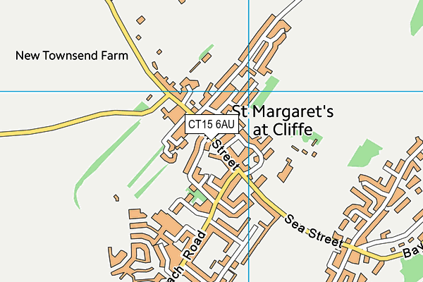CT15 6AU map - OS VectorMap District (Ordnance Survey)