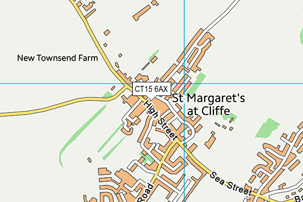 CT15 6AX map - OS VectorMap District (Ordnance Survey)