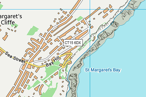 CT15 6DX map - OS VectorMap District (Ordnance Survey)