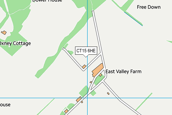 CT15 6HE map - OS VectorMap District (Ordnance Survey)