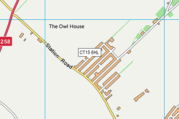 CT15 6HL map - OS VectorMap District (Ordnance Survey)