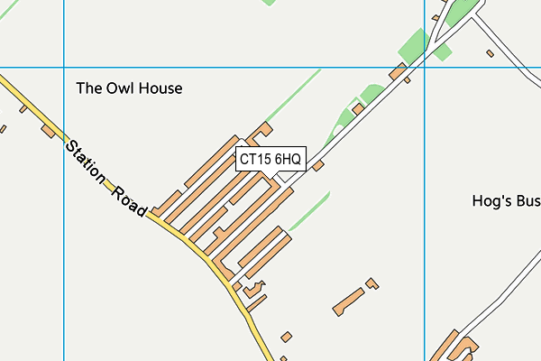 CT15 6HQ map - OS VectorMap District (Ordnance Survey)