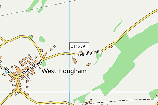 CT15 7AT map - OS VectorMap District (Ordnance Survey)