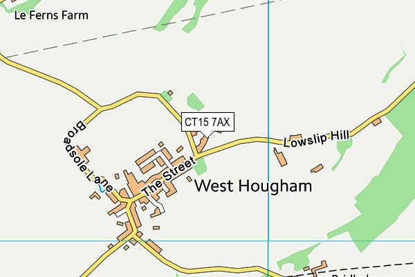 CT15 7AX map - OS VectorMap District (Ordnance Survey)