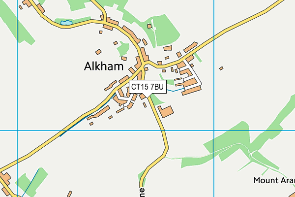 Alkham Village Green map (CT15 7BU) - OS VectorMap District (Ordnance Survey)