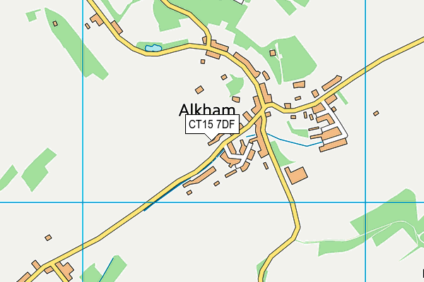 CT15 7DF map - OS VectorMap District (Ordnance Survey)