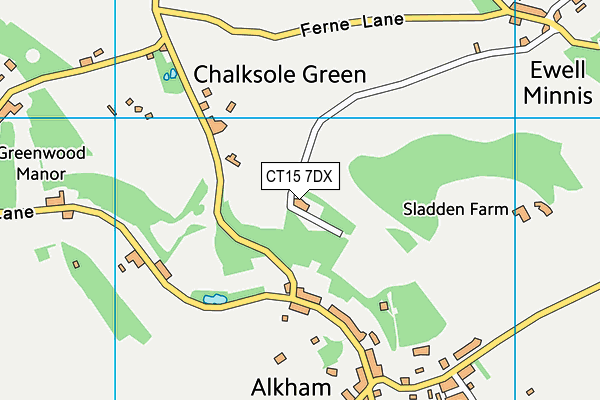 CT15 7DX map - OS VectorMap District (Ordnance Survey)