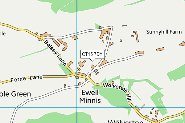 CT15 7DY map - OS VectorMap District (Ordnance Survey)