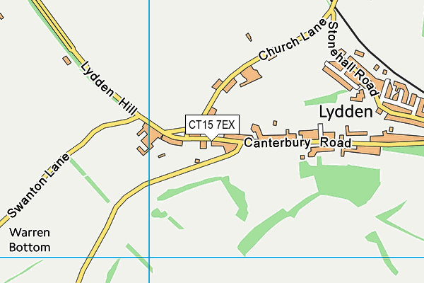 CT15 7EX map - OS VectorMap District (Ordnance Survey)