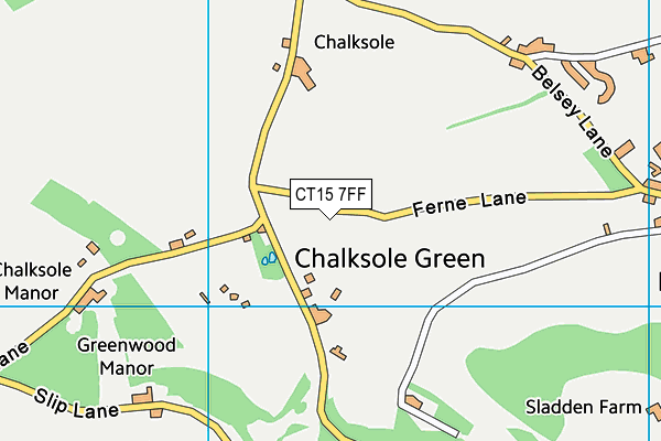 CT15 7FF map - OS VectorMap District (Ordnance Survey)