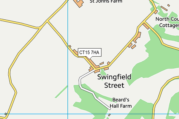 CT15 7HA map - OS VectorMap District (Ordnance Survey)