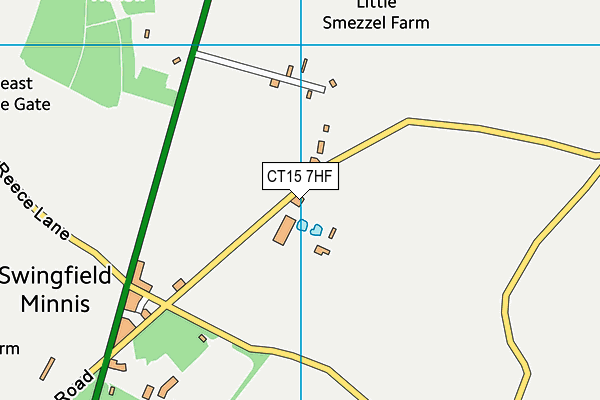 CT15 7HF map - OS VectorMap District (Ordnance Survey)
