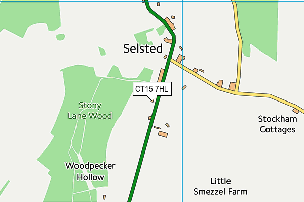 CT15 7HL map - OS VectorMap District (Ordnance Survey)