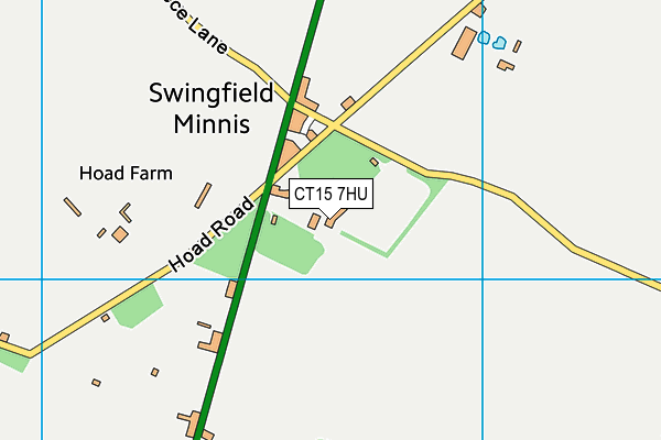 CT15 7HU map - OS VectorMap District (Ordnance Survey)