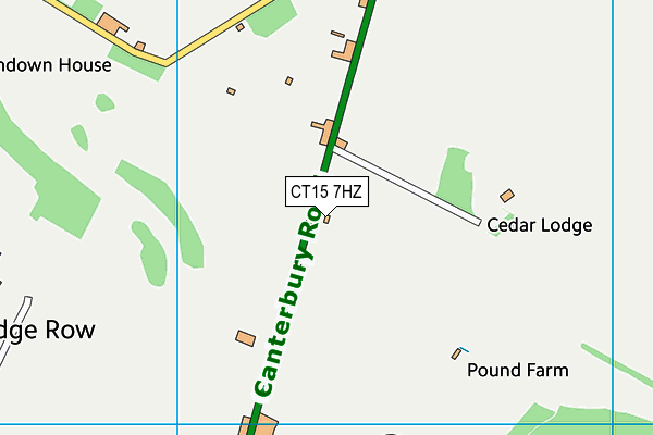 CT15 7HZ map - OS VectorMap District (Ordnance Survey)