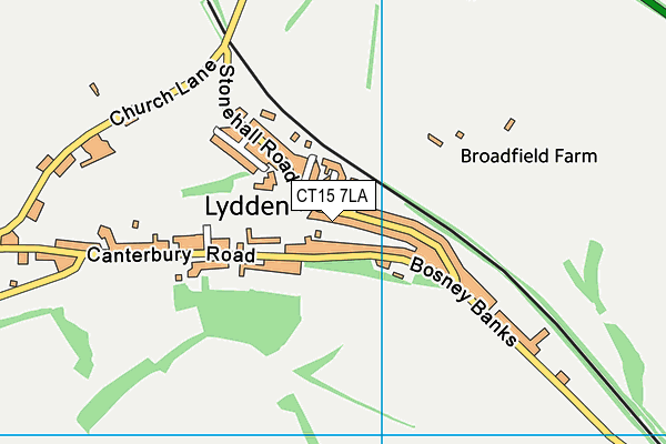 Lydden Primary School map (CT15 7LA) - OS VectorMap District (Ordnance Survey)