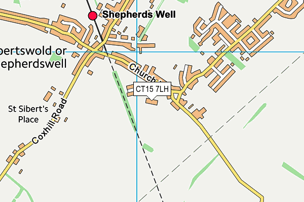 CT15 7LH map - OS VectorMap District (Ordnance Survey)