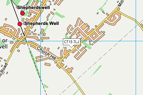 CT15 7LJ map - OS VectorMap District (Ordnance Survey)